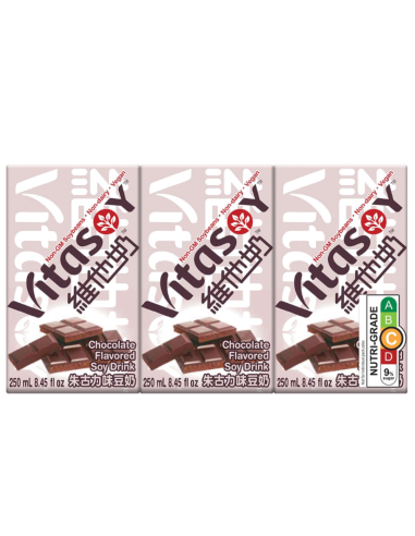 Vitasoy Chocolate Flavoured Soy Drink 6 X 250mL