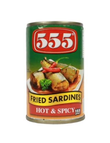 555 Fried Sardines in Hot & Spicy Sauce 155g -  - 醃製食品 ZH