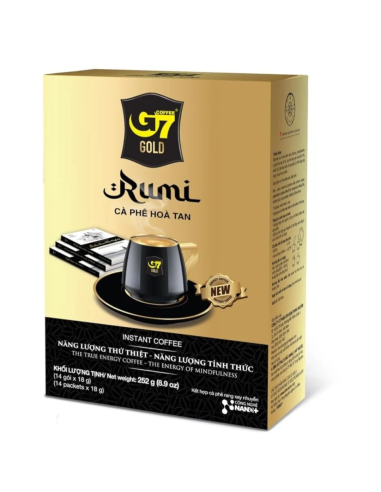 Trung Nguyen G7 Gold Rumi Instant Coffee Sticks 18g*14