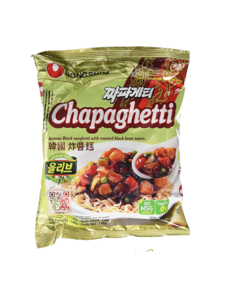 Nongshim Chapaghetti Korean Black Spaghetti With Roasted Bean Sauce 140g