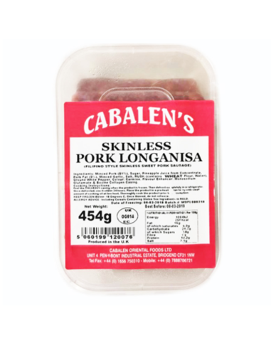 Cabalen Skinless Pork Longanisa 454g