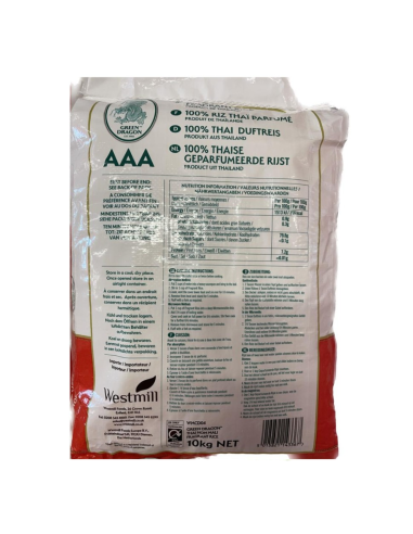 Green Dragon Thai Hom Mali Fragrant Rice 10kg - Rice | Sing Kee