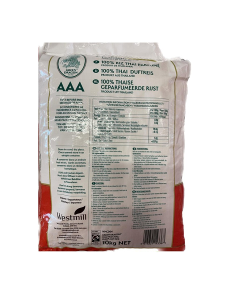 Green Dragon Thai Hom Mali Fragrant Rice 10kg - Rice | Sing Kee