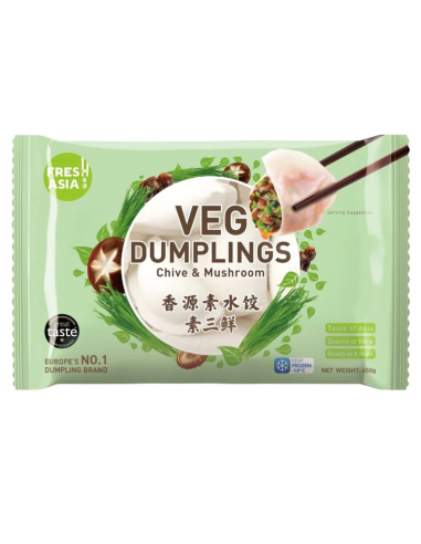 Freshasia Veg Dumpling - Chive & Mushroom 450g