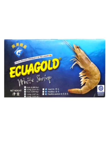 Ecuagold Head on Shell on Prawns 20/30 2kg