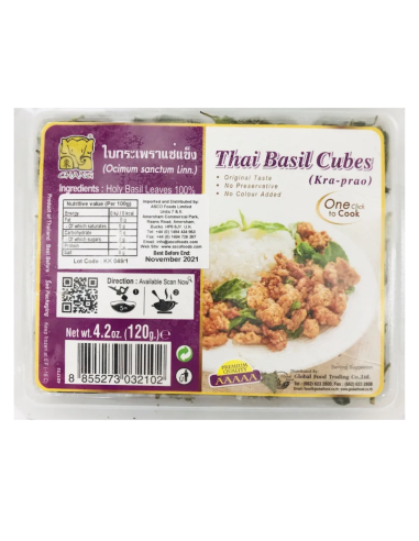 Chang Frozen Thai Holy Basil Leaves in Cubes 100g