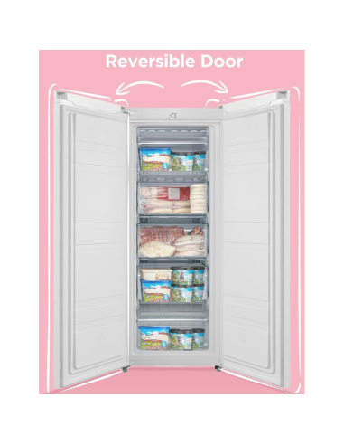 COMFEE 160L Freestanding Upright Freezer with 5 Storage Tiers (AJ0790)