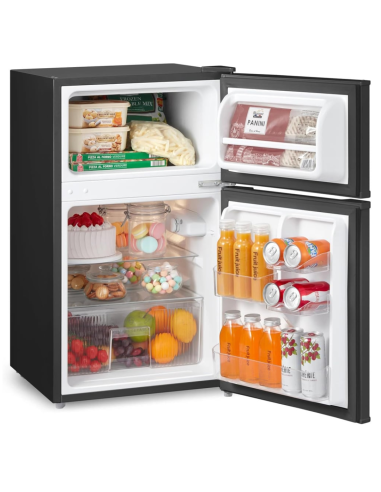 COMFEE Black 87L 2-Section Under Counter Fridge Freezer with Removable Shelves (AJ0391)