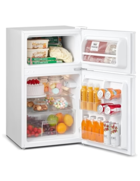 COMFEE White 87L 2-Section Under Counter Fridge Freezer with Removable Shelves (AJ0390)