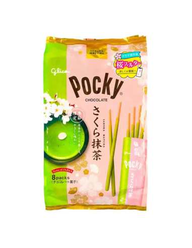 Glico Pocky Sakura Matcha 8 Packs 102g