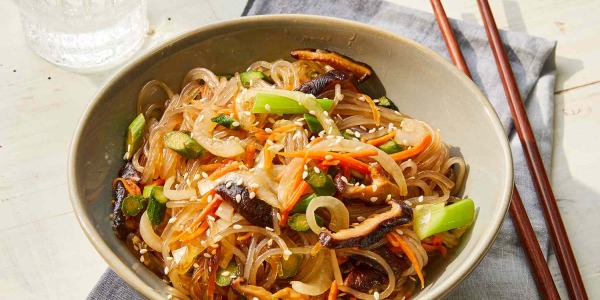 Korean Japchae (Stir-Fried Glass Noodles)
