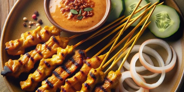 Malaysian Chicken Satay with Peanut Sauce